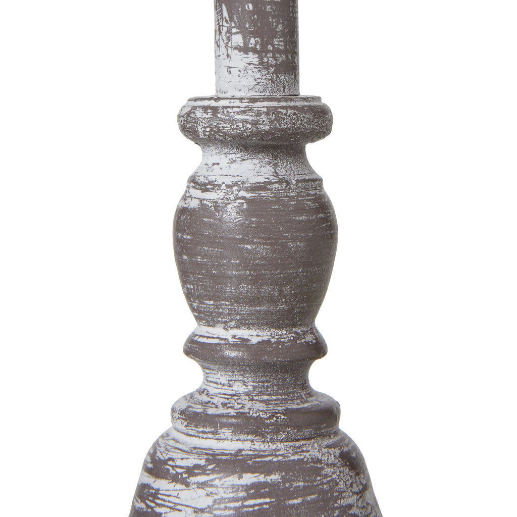Antia Stem Table Lamp with Linen Shade - White
