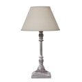 Antia Stem Table Lamp with Linen Shade - White