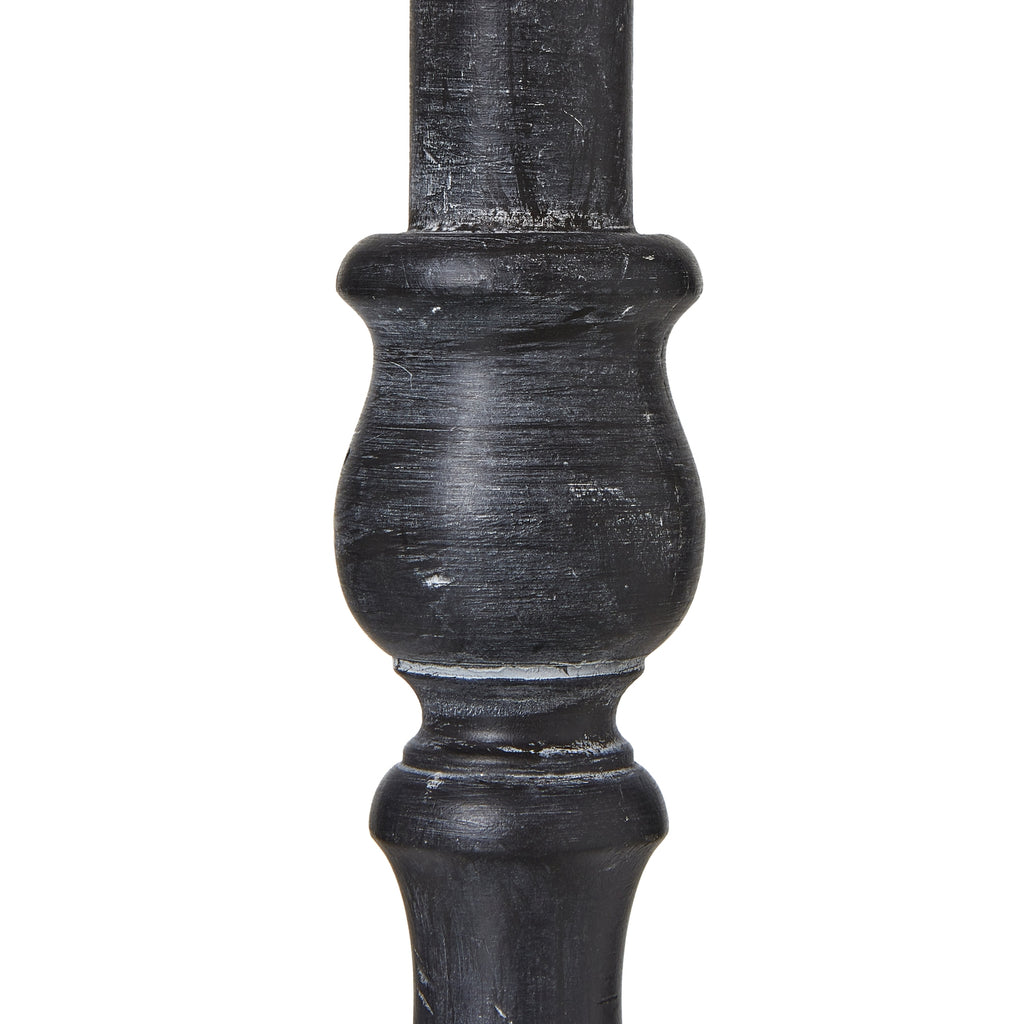 Ravenna Column Table Lamp with Linen Shade - Grey