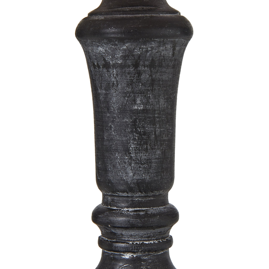 Palmyra Column Table Lamp with Linen Shade - Grey