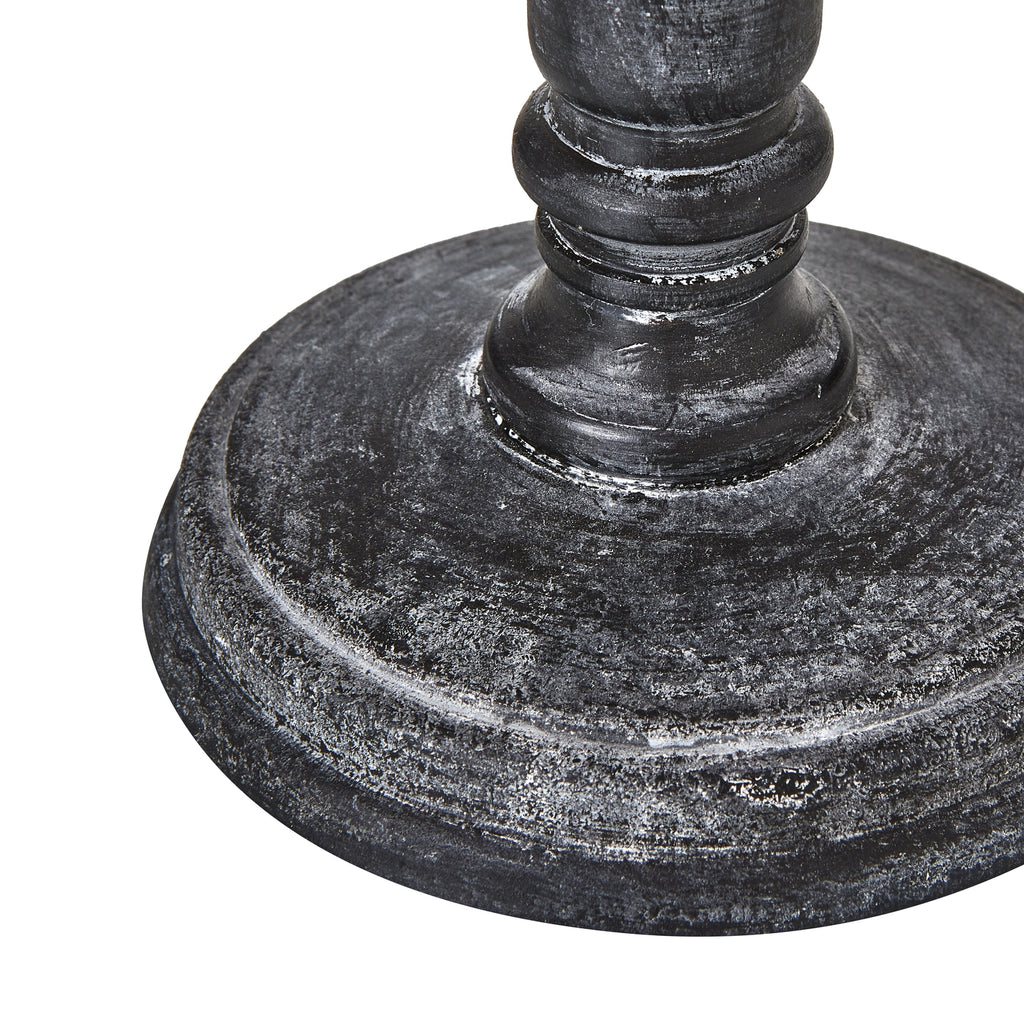 Palmyra Column Table Lamp with Linen Shade - Grey