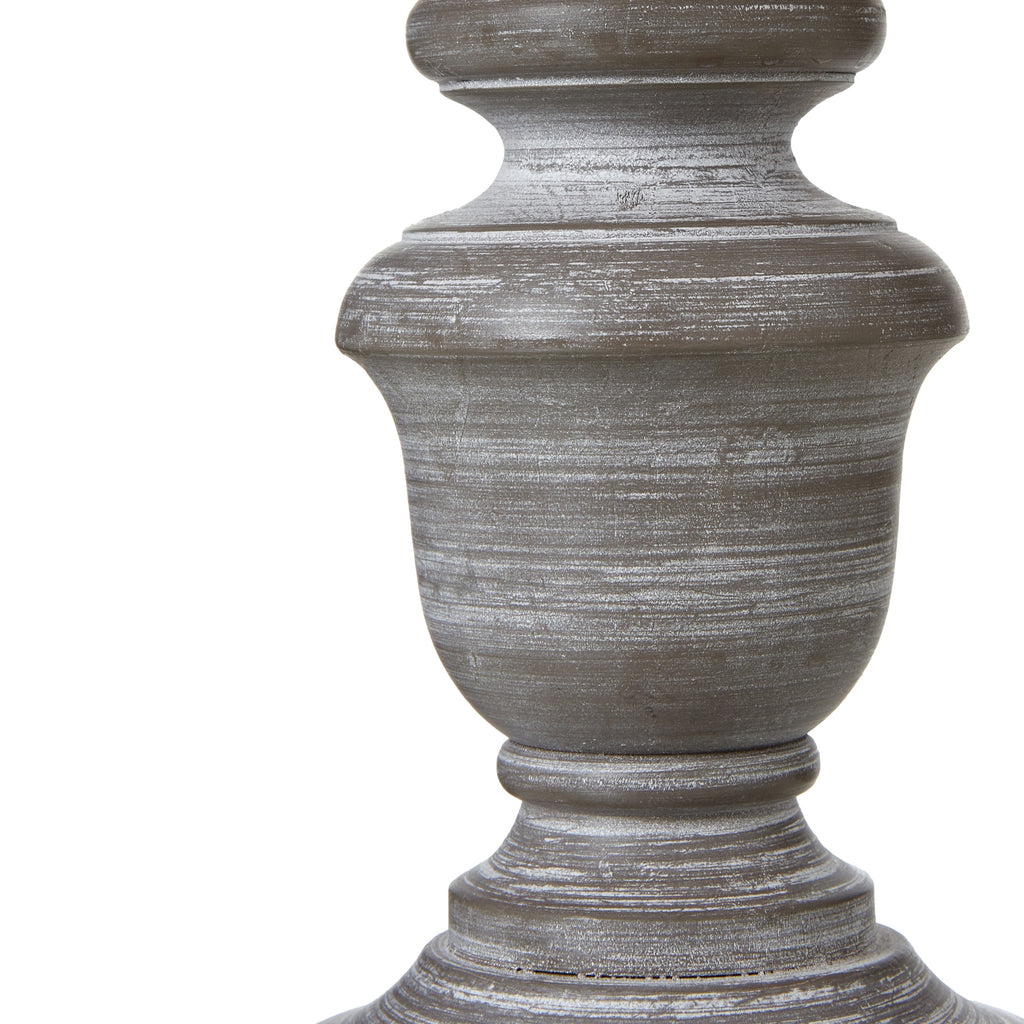 Belluno Urn Table Lamp with Linen Shade - Grey