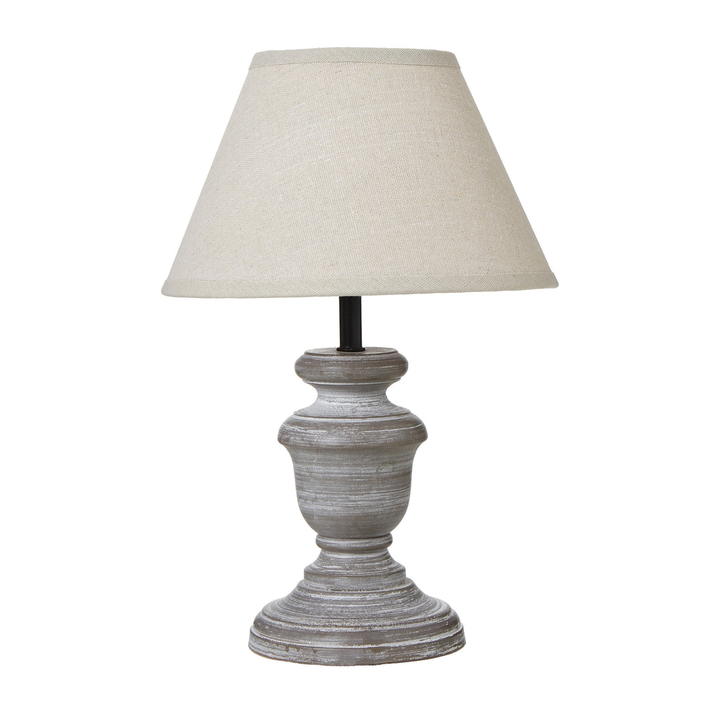 Belluno Urn Table Lamp with Linen Shade - Grey