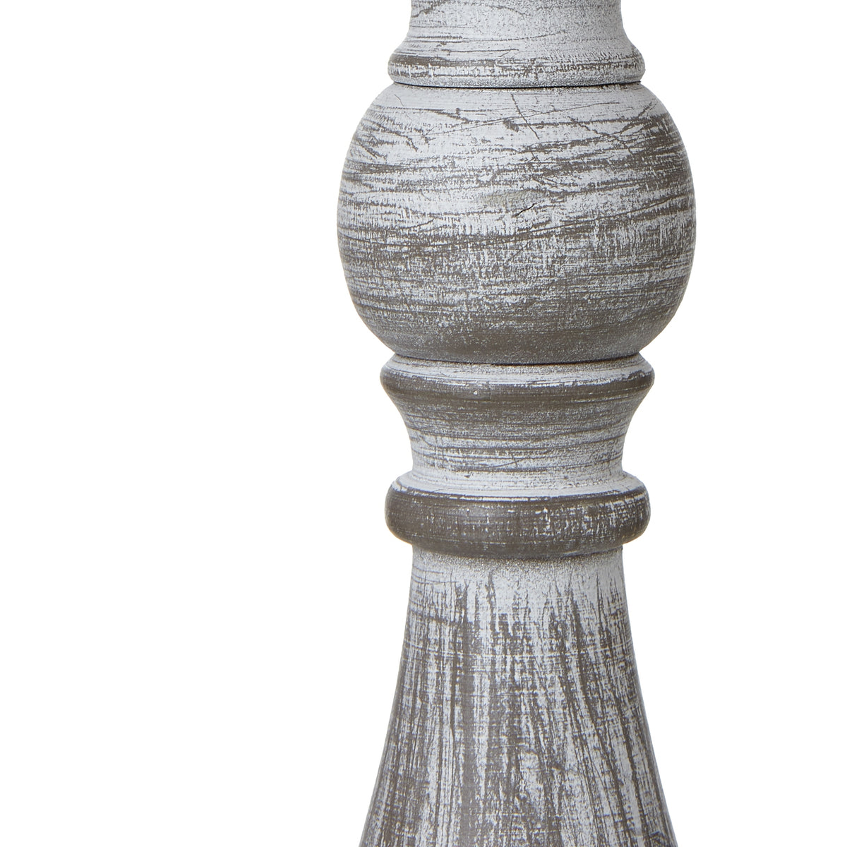 Augusta Column Table Lamp with Linen Shade - Grey