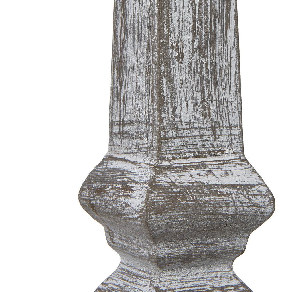 Capsa Column Table Lamp with Linen Shade - Grey