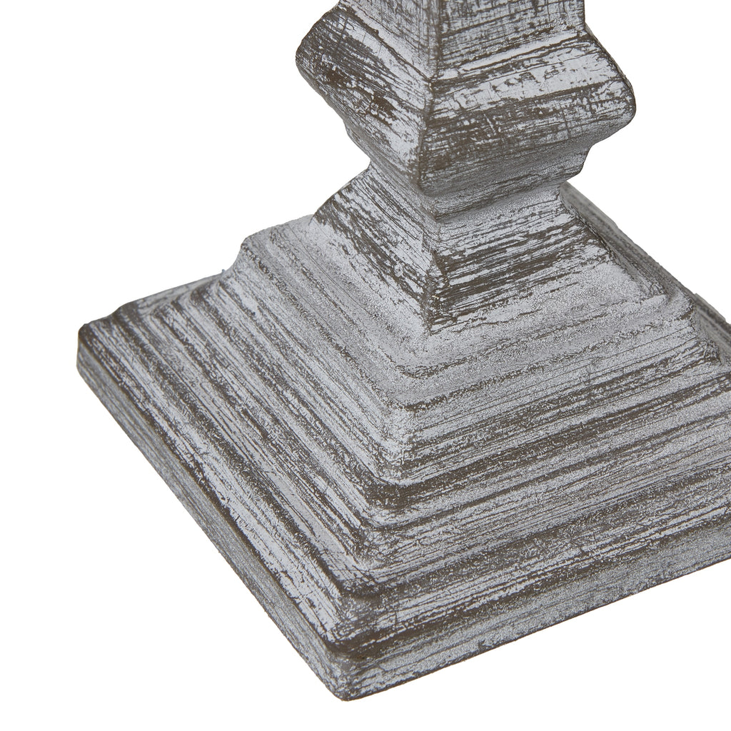 Capsa Column Table Lamp with Linen Shade - Grey