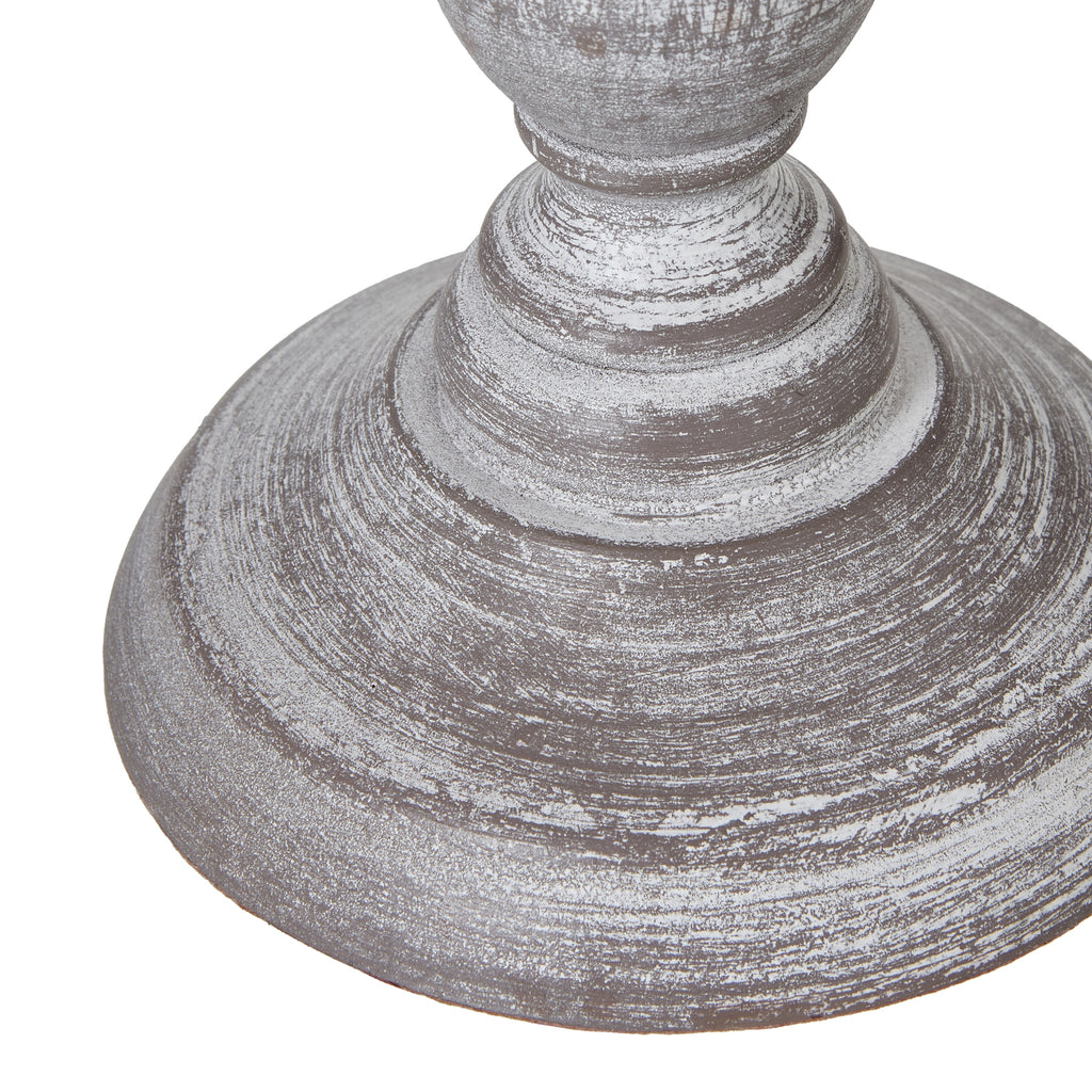 Dunum Column Table Lamp with Linen Shade - White