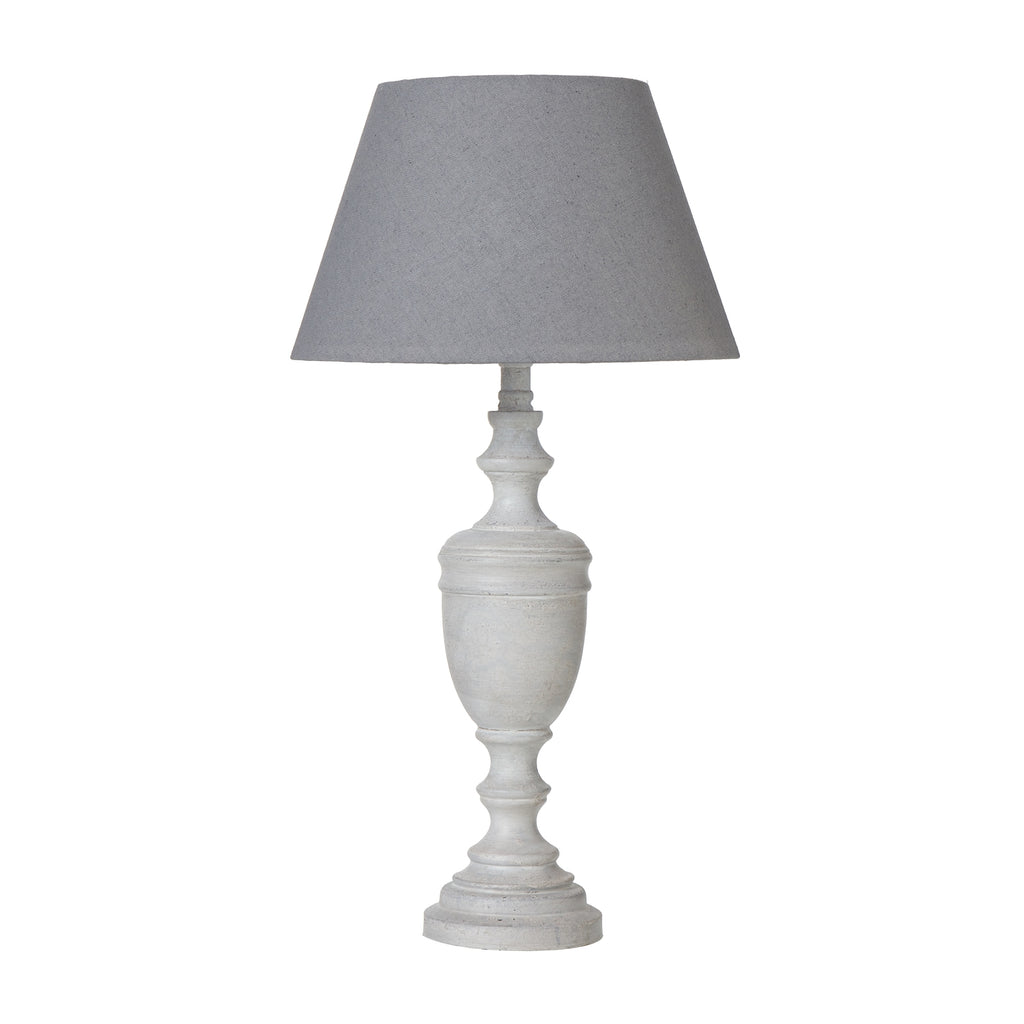 Lentia Urn Table Lamp with Linen Shade - Grey