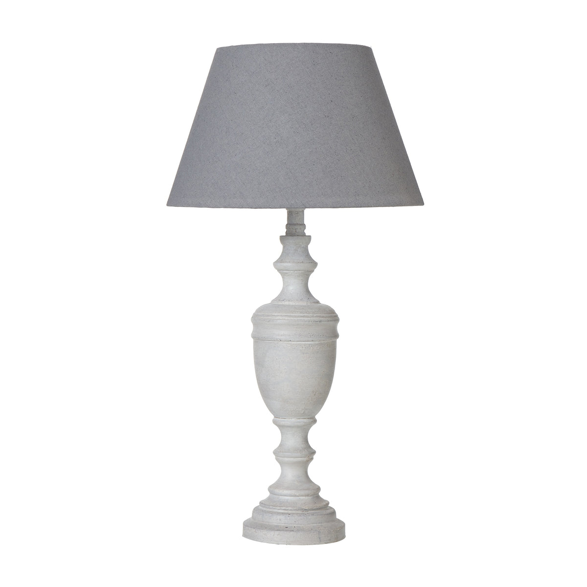 Lentia Urn Table Lamp with Linen Shade - Grey