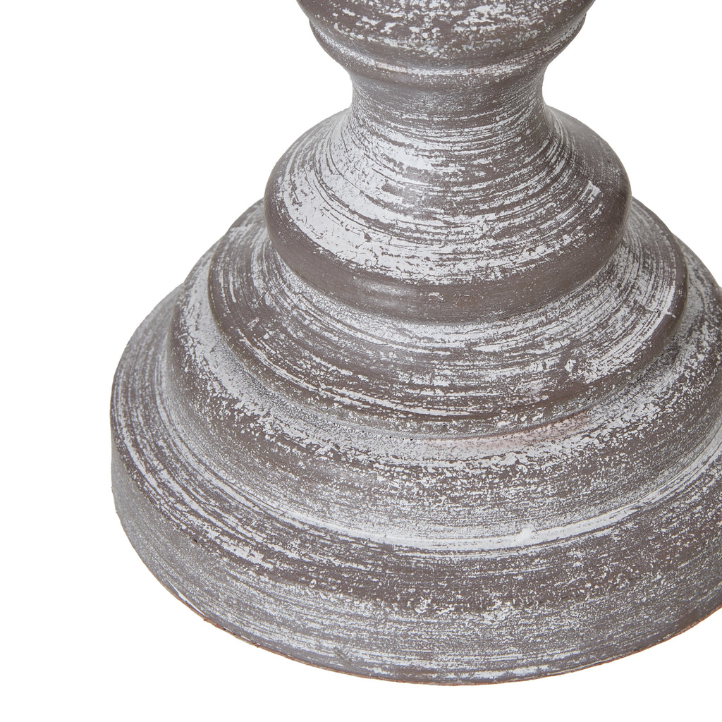 Nola Urn Table Lamp with Linen Shade - White