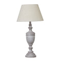 Nola Urn Table Lamp with Linen Shade - White