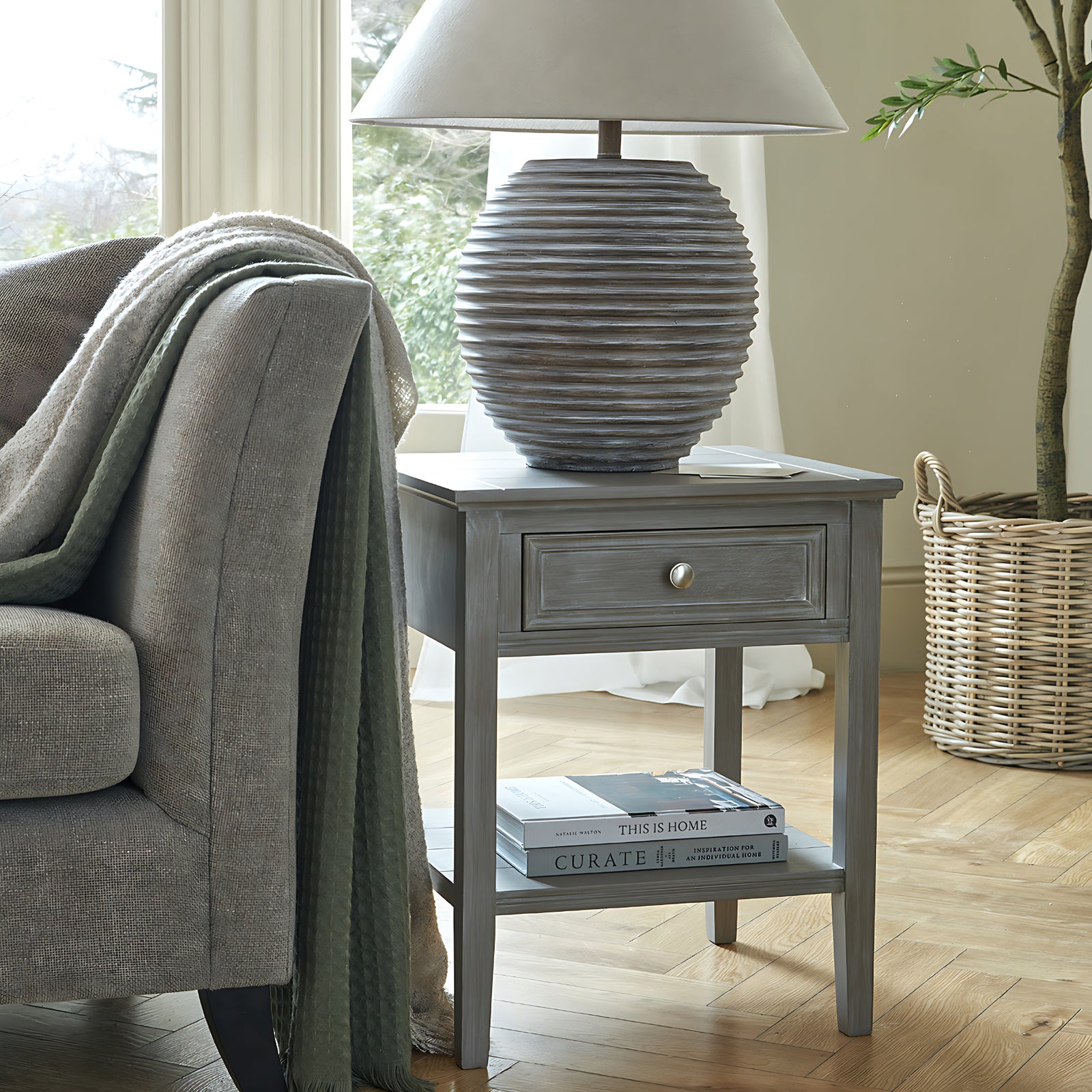 Serene Collection One Drawer Side Table