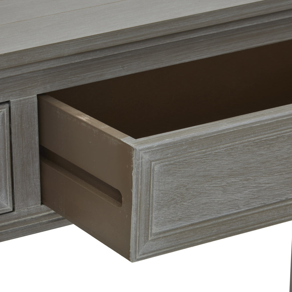 Serene Collection Two Drawer Console Table - Grey