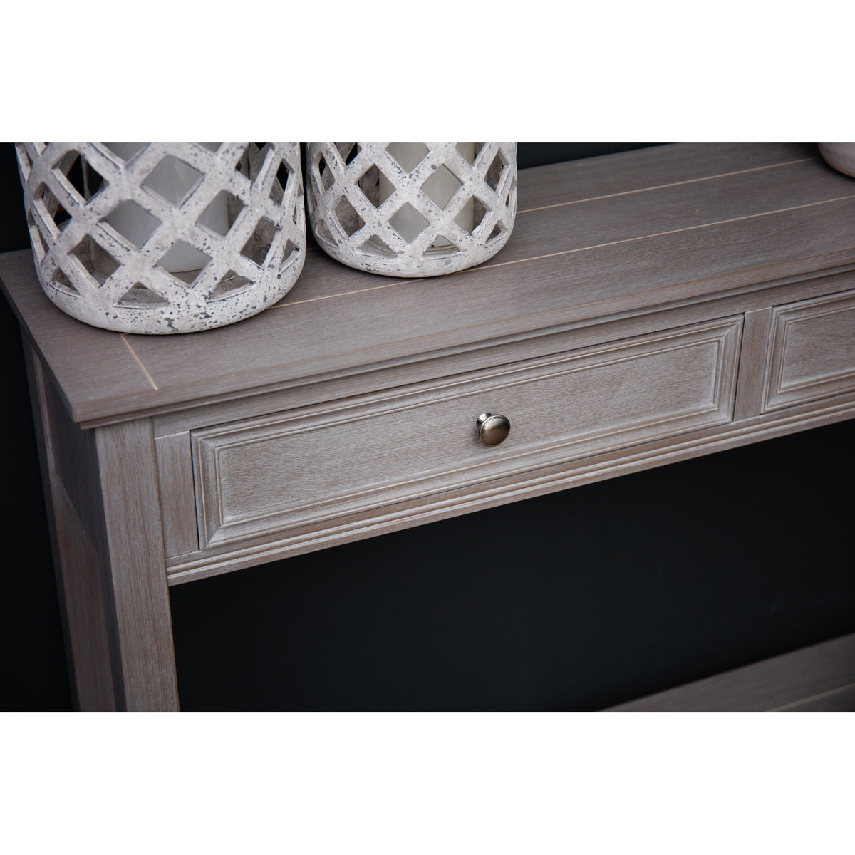 Serene Collection Two Drawer Console Table - Grey