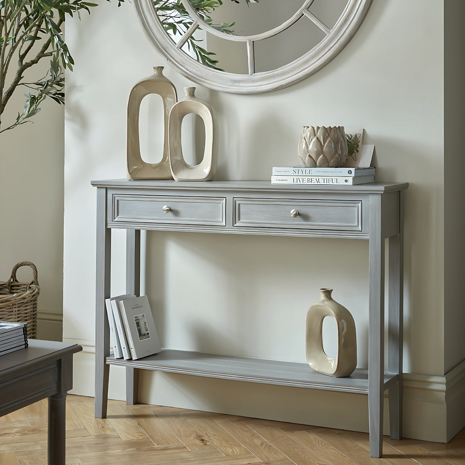 Serene Collection Two Drawer Console Table