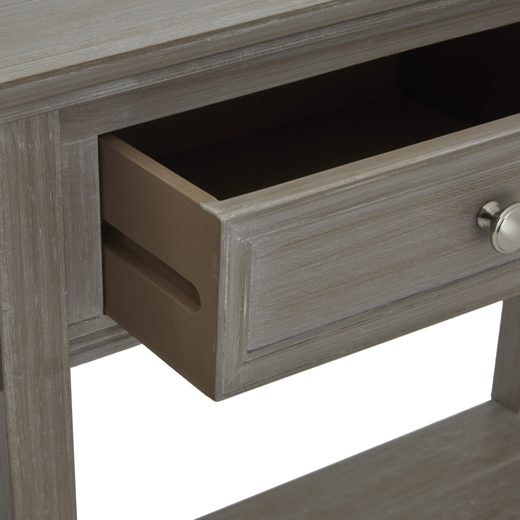 Serene Collection Four Drawer Console Table - Grey