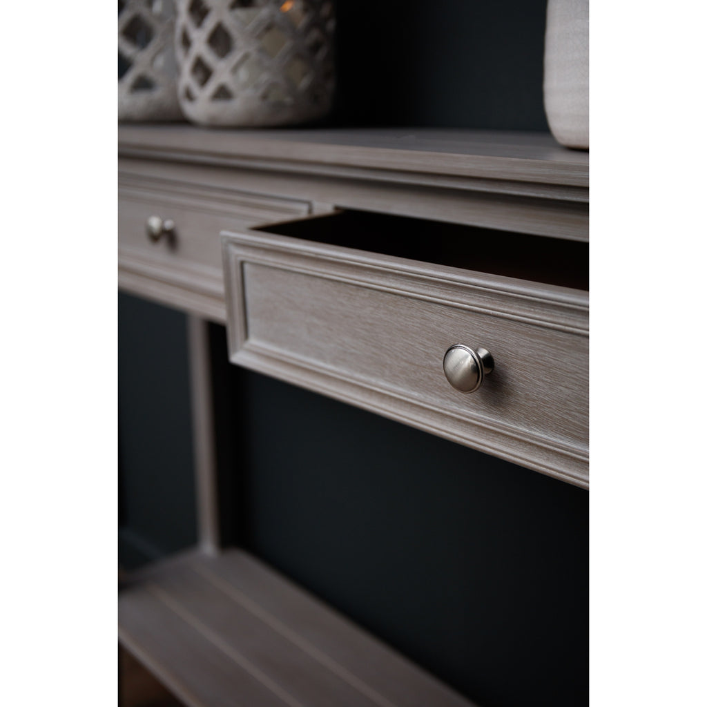 Serene Collection Four Drawer Console Table - Grey