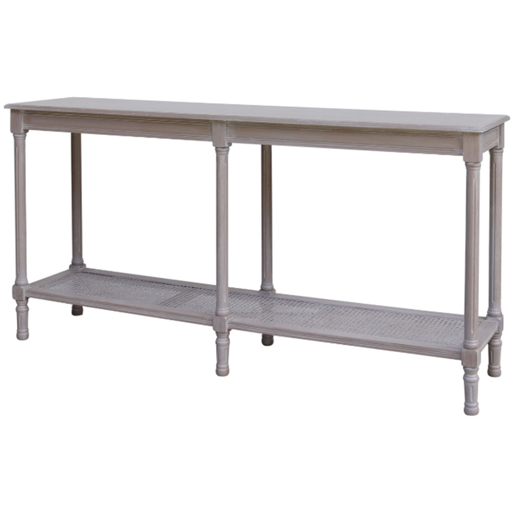 Serene Rattan Collection Large Console Table - Grey