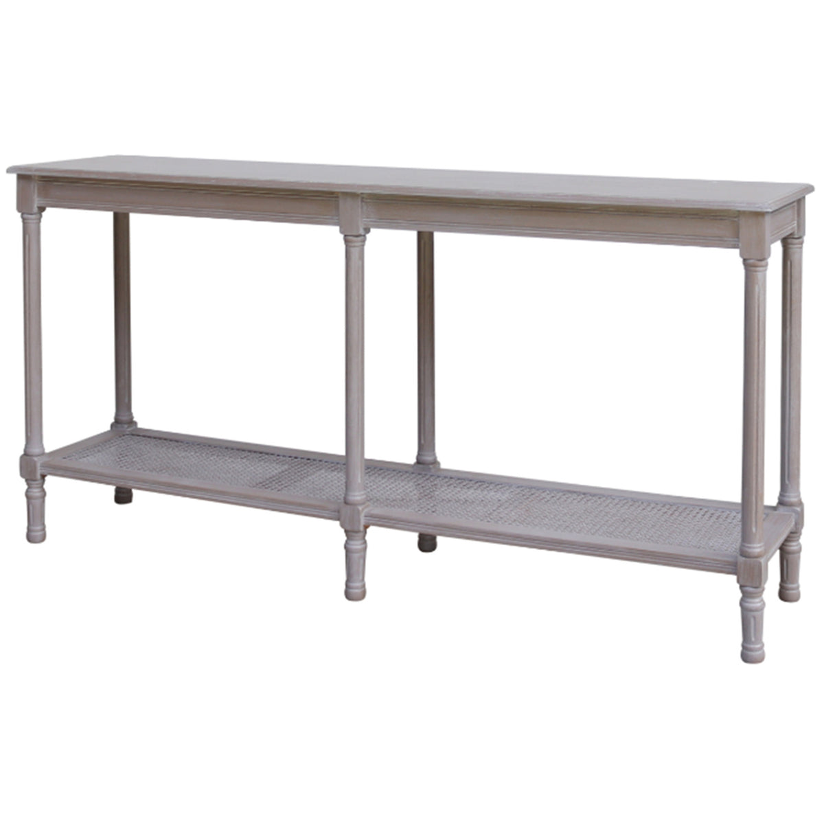Serene Rattan Collection Large Console Table - Grey