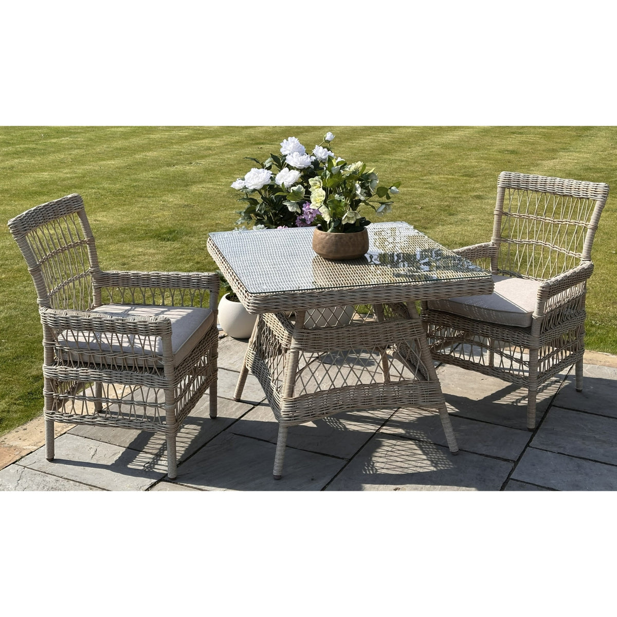 Provence Collection Outdoor Four Seater Dining Set - Beige