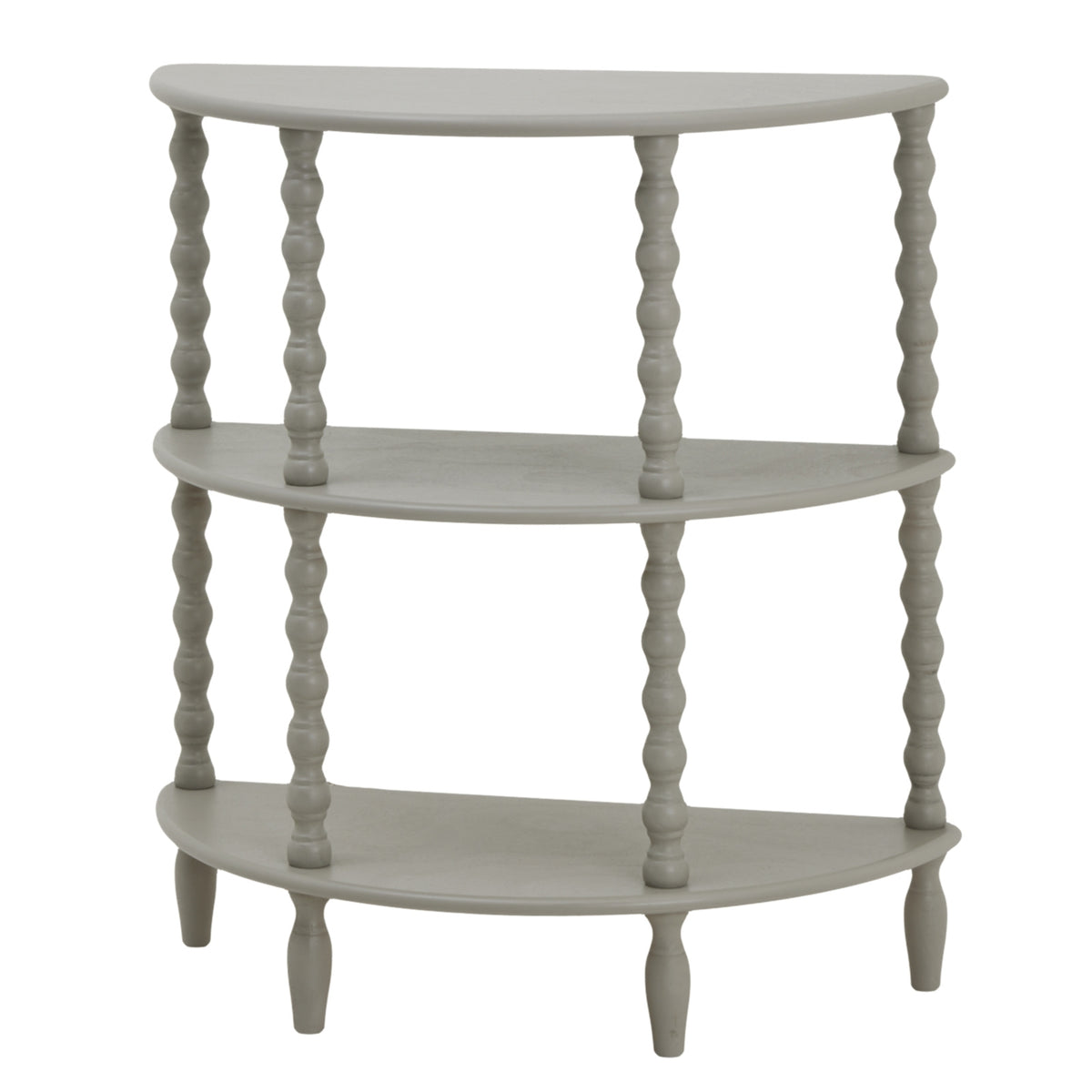 Camden Collection Half Moon Three Tier Table - Grey