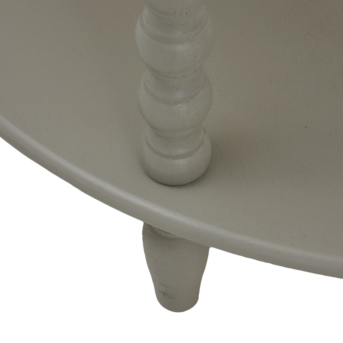 Camden Collection Half Moon Three Tier Table - Grey