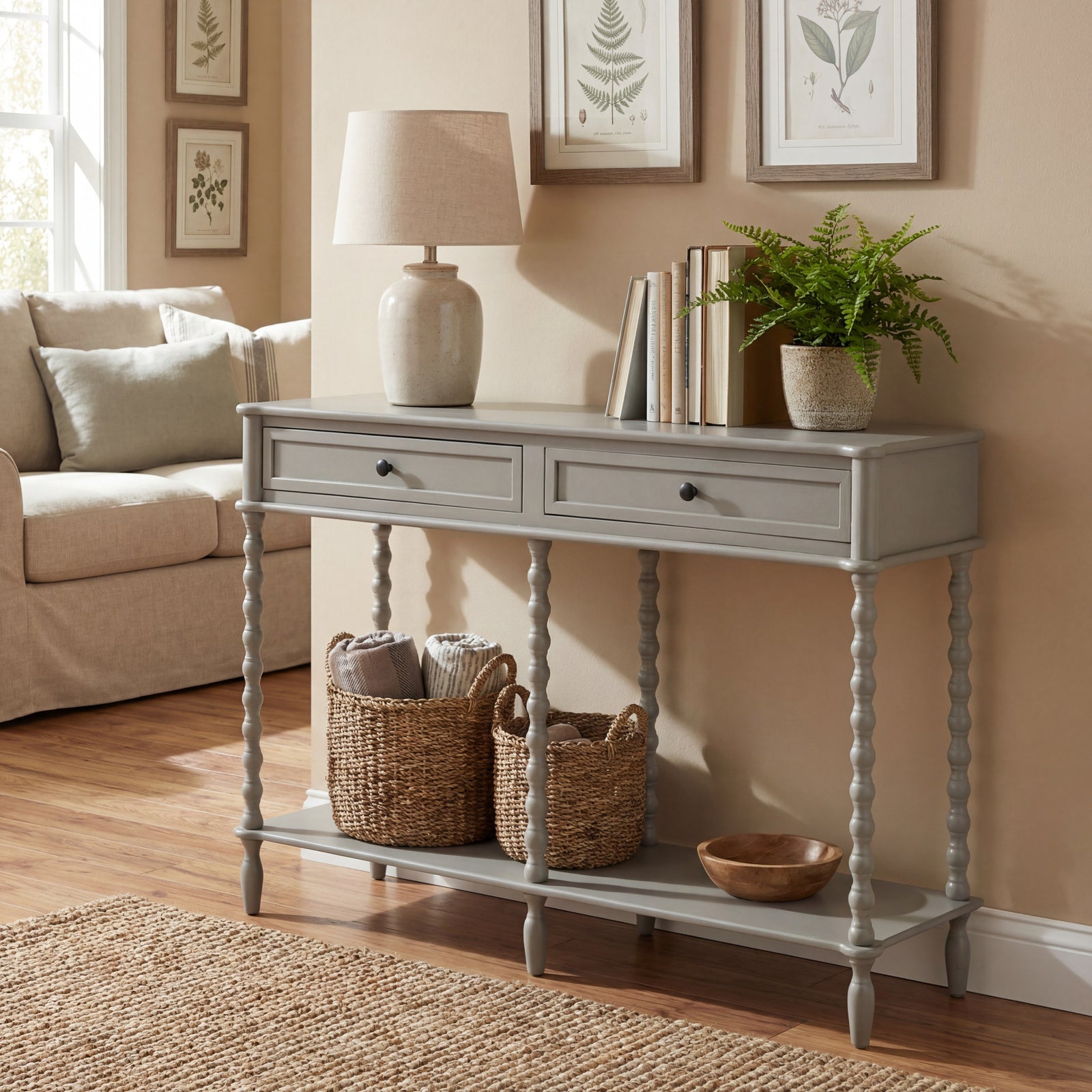 Camden Collection Large Two Drawer Console Table
