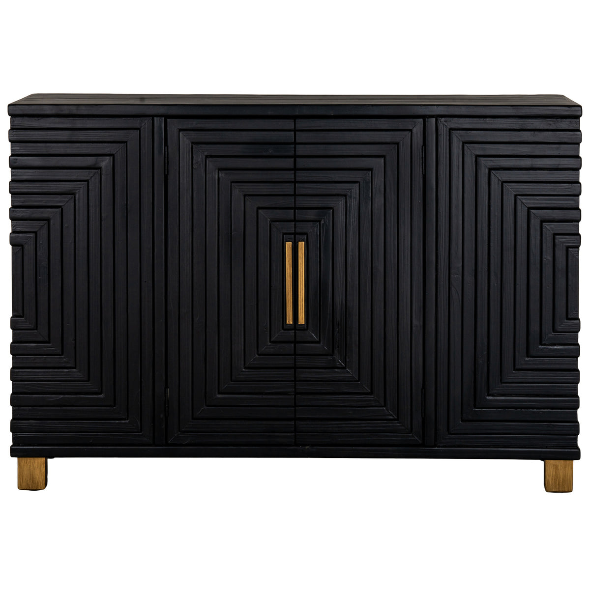 Lennox Black 2 Door Small Sideboard - Black