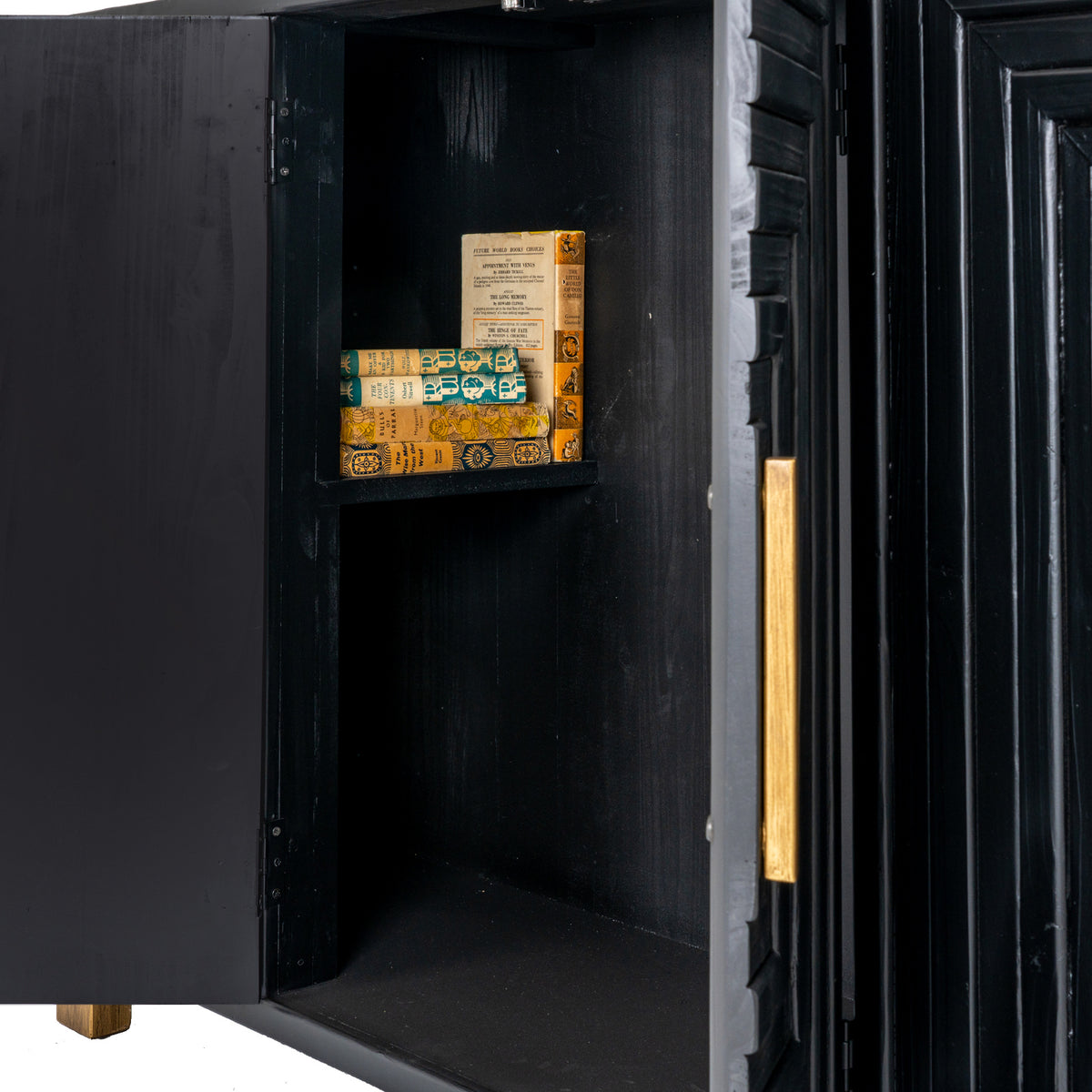 Lennox Black 2 Door Small Sideboard - Black