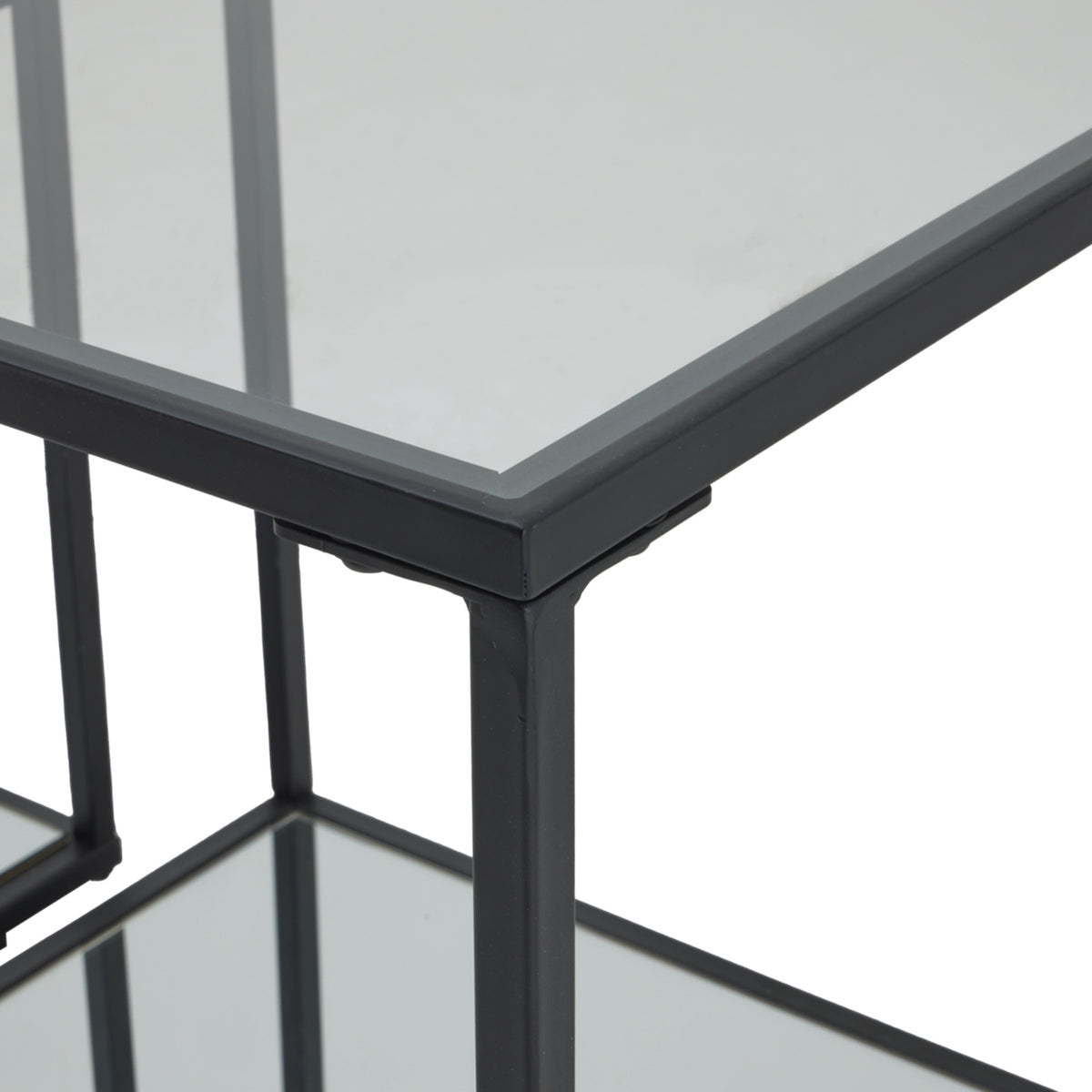 Lennox Black Framed Set of Two Side Tables - Black