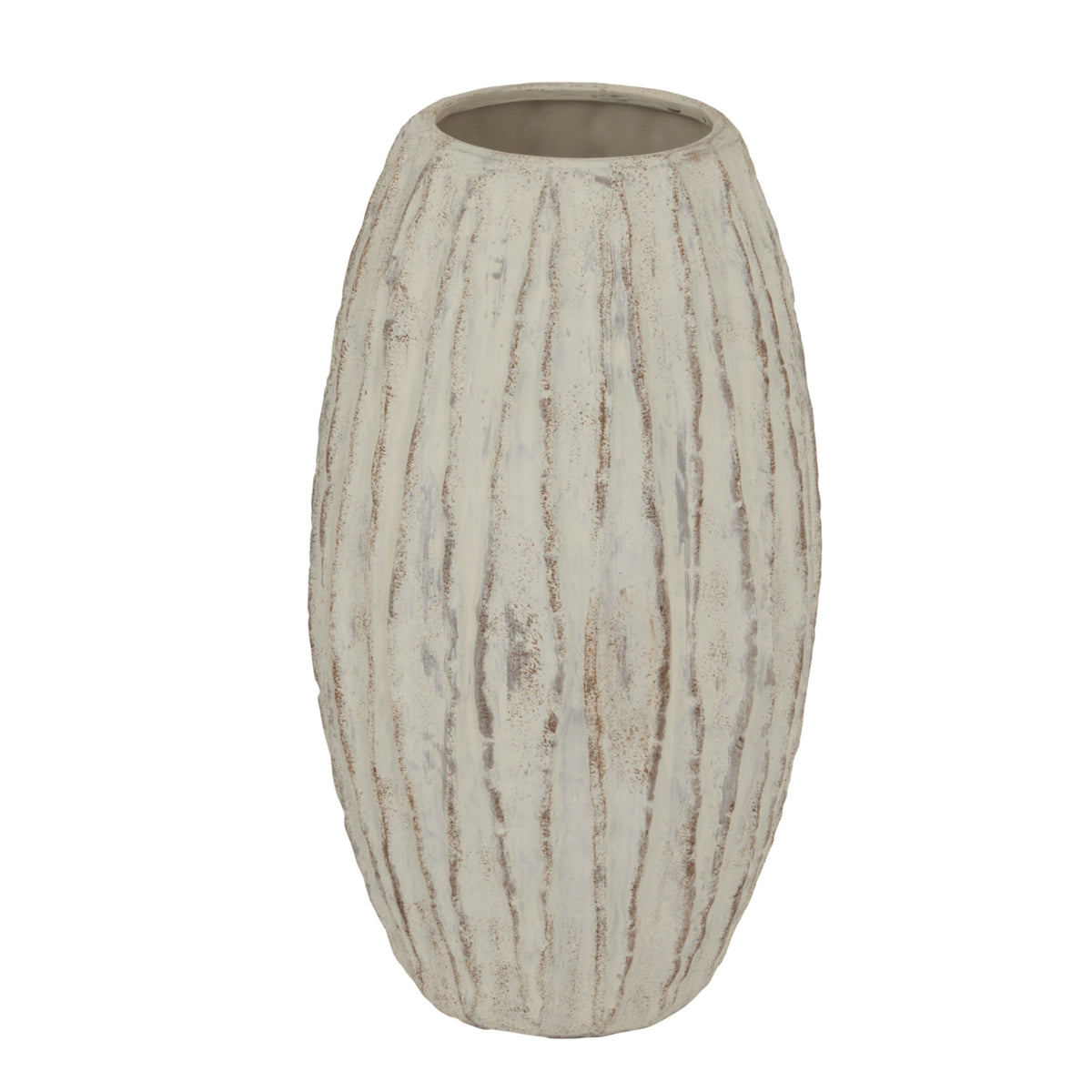 Lorenzo Large Fin Vase - White