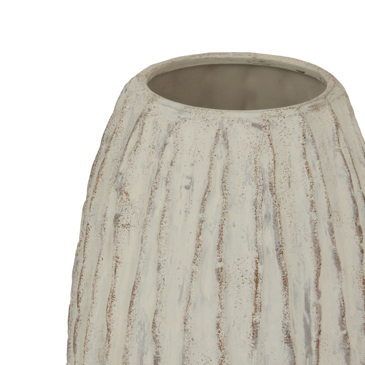 Lorenzo Large Fin Vase - White