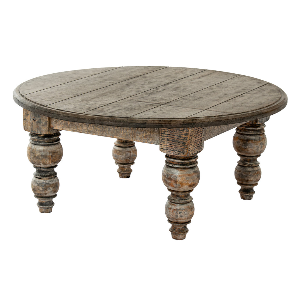 Rutland Collection Round Coffee Table - Brown