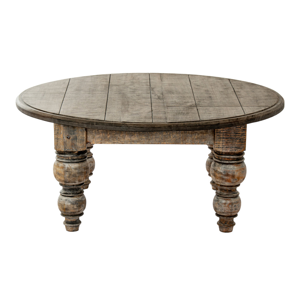 Rutland Collection Round Coffee Table - Brown