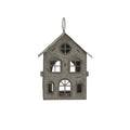 Rustic Metal Hanging House Tealight with Glass Votive