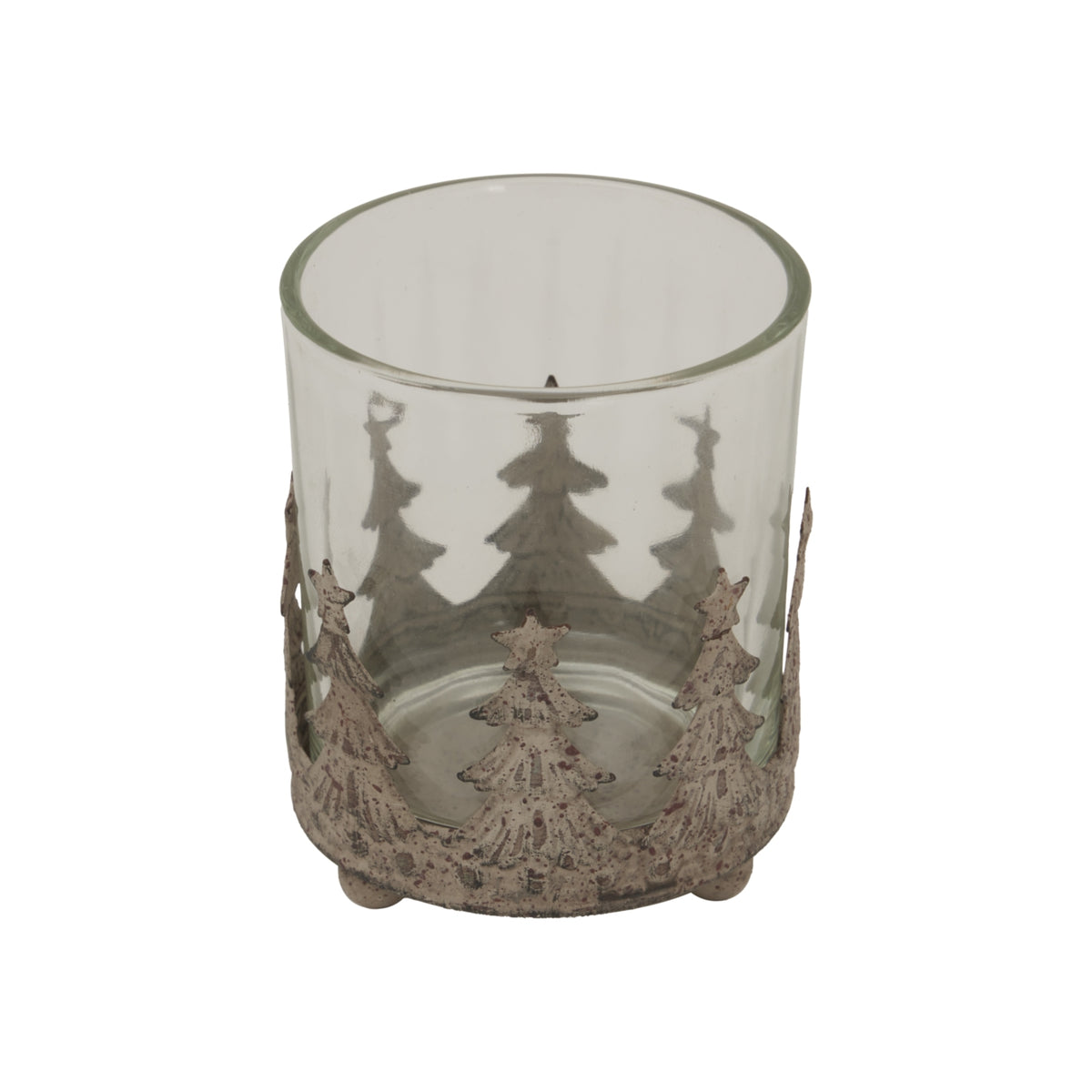 Rustic Glass Candle Holder, alternative view