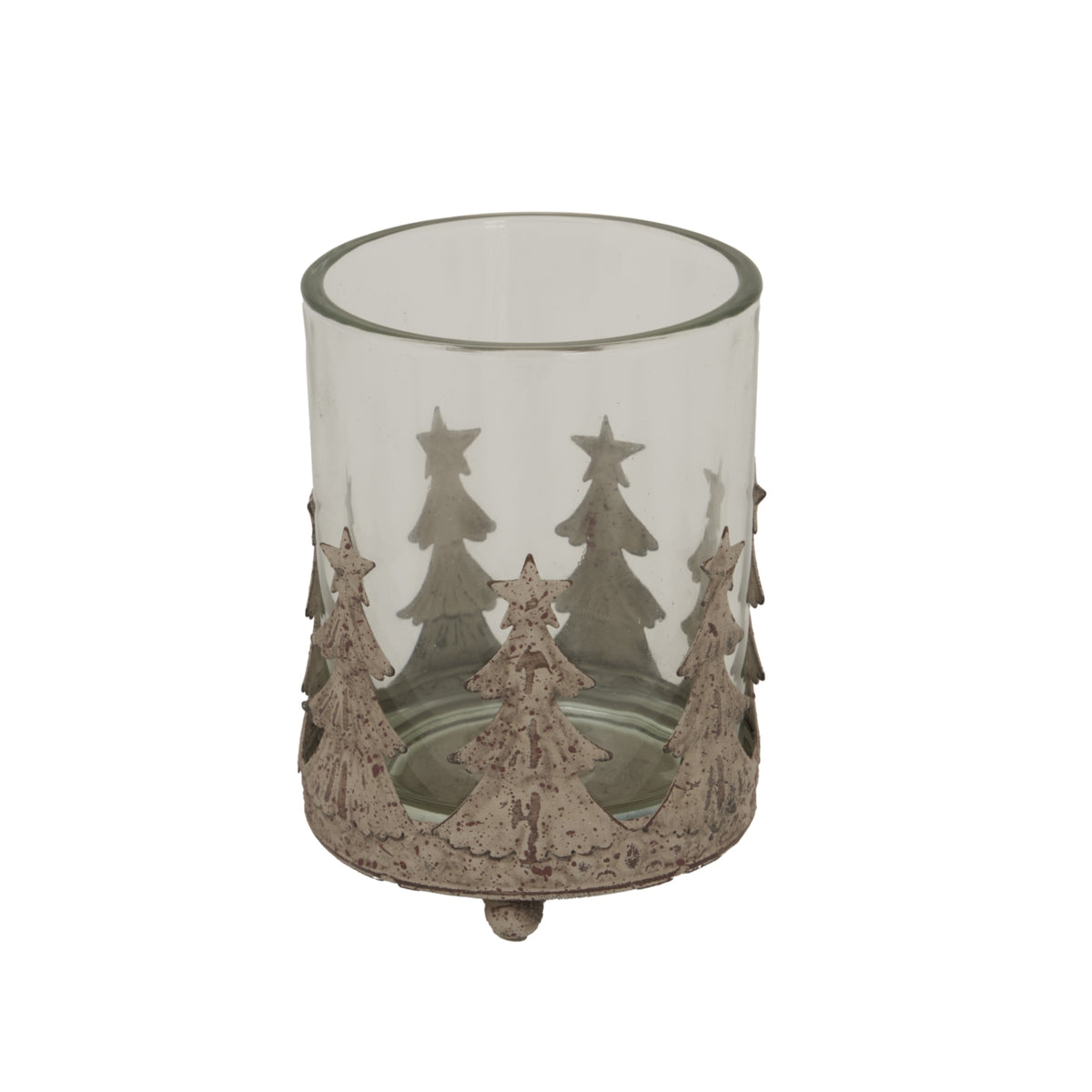 Large Rustic Glass Candle Holder, alternative view