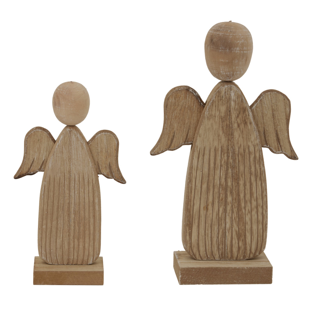 Large Natural Rustic Angel - Brown