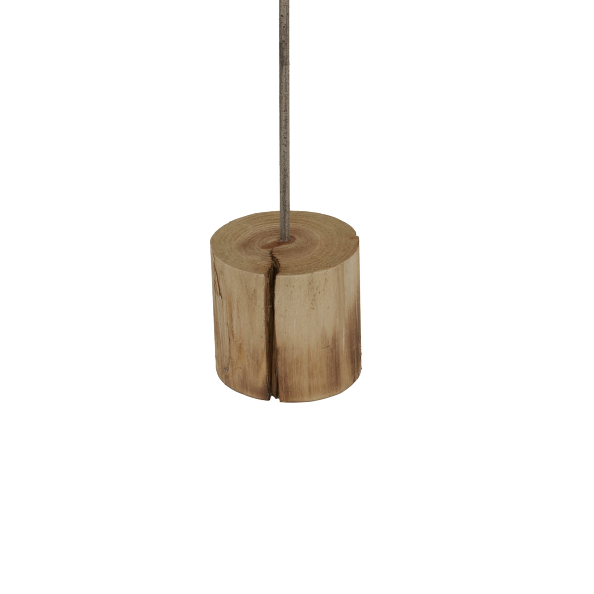 Natural Rustic Star On Wood Stand with Glass Votive - Brown