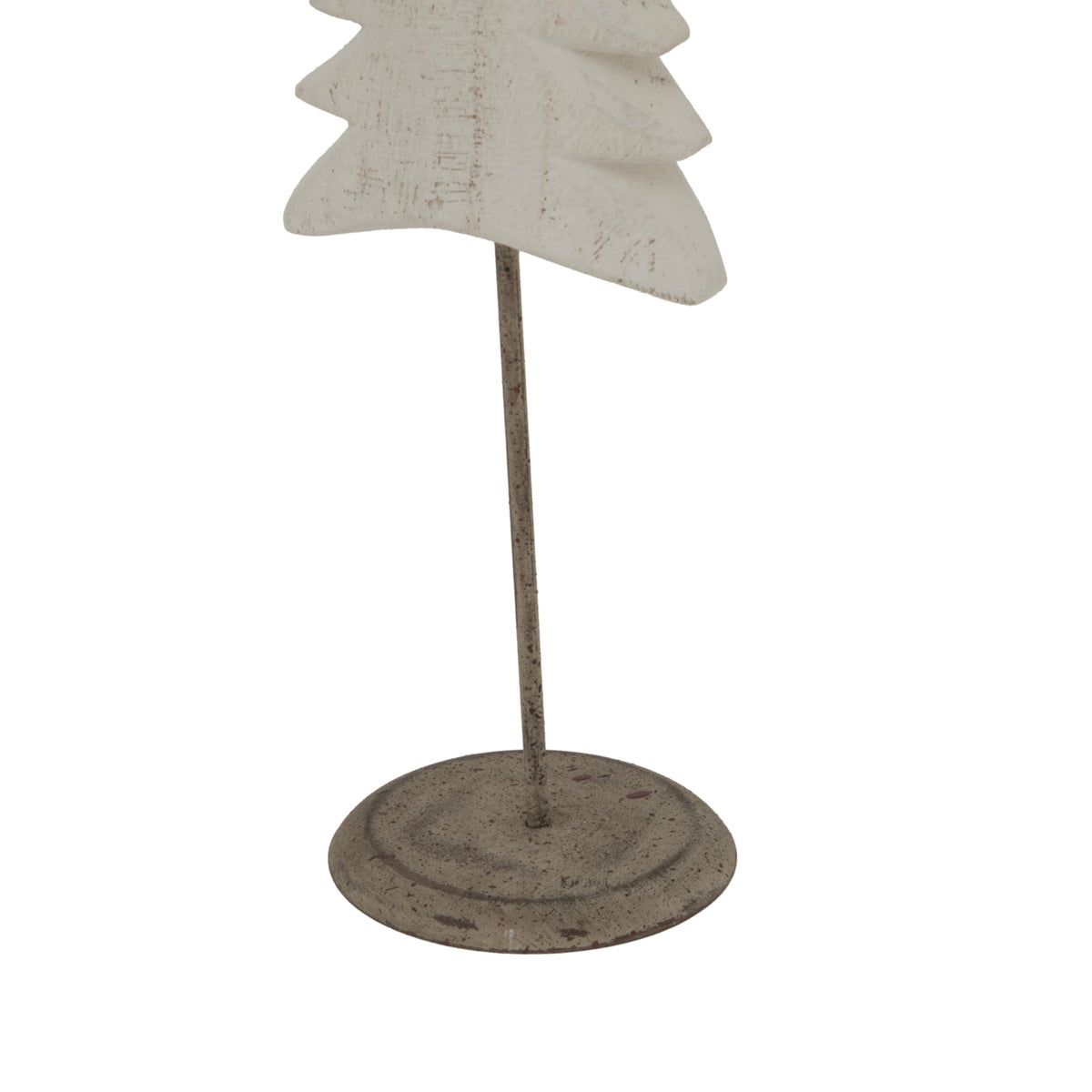 Large Whitewashed Tall Tree On Stand - White