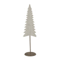 Medium Whitewashed Tall Tree On Stand - White