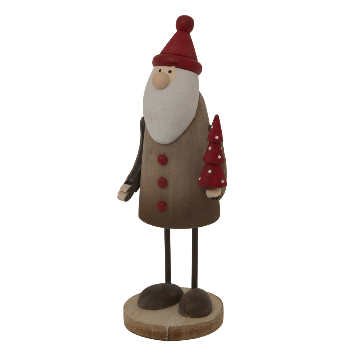 Rustic Tall Santa - Brown