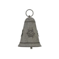 Medium Rustic Metal Hanging Bell with Snowflake