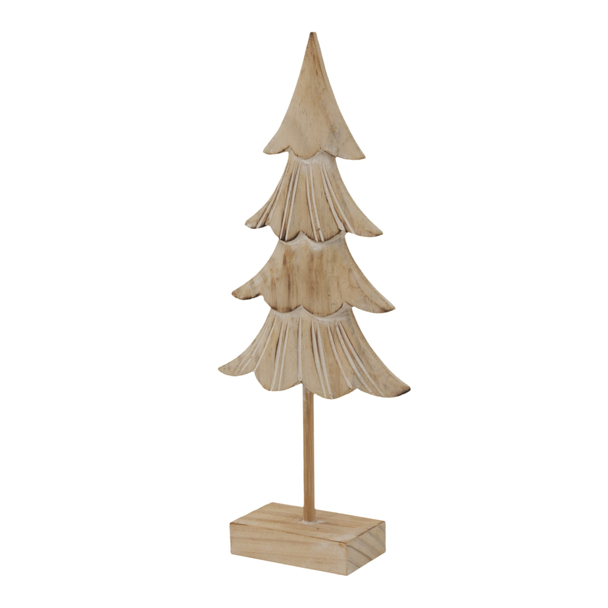 Rustic Fir Tree On Stand - Brown