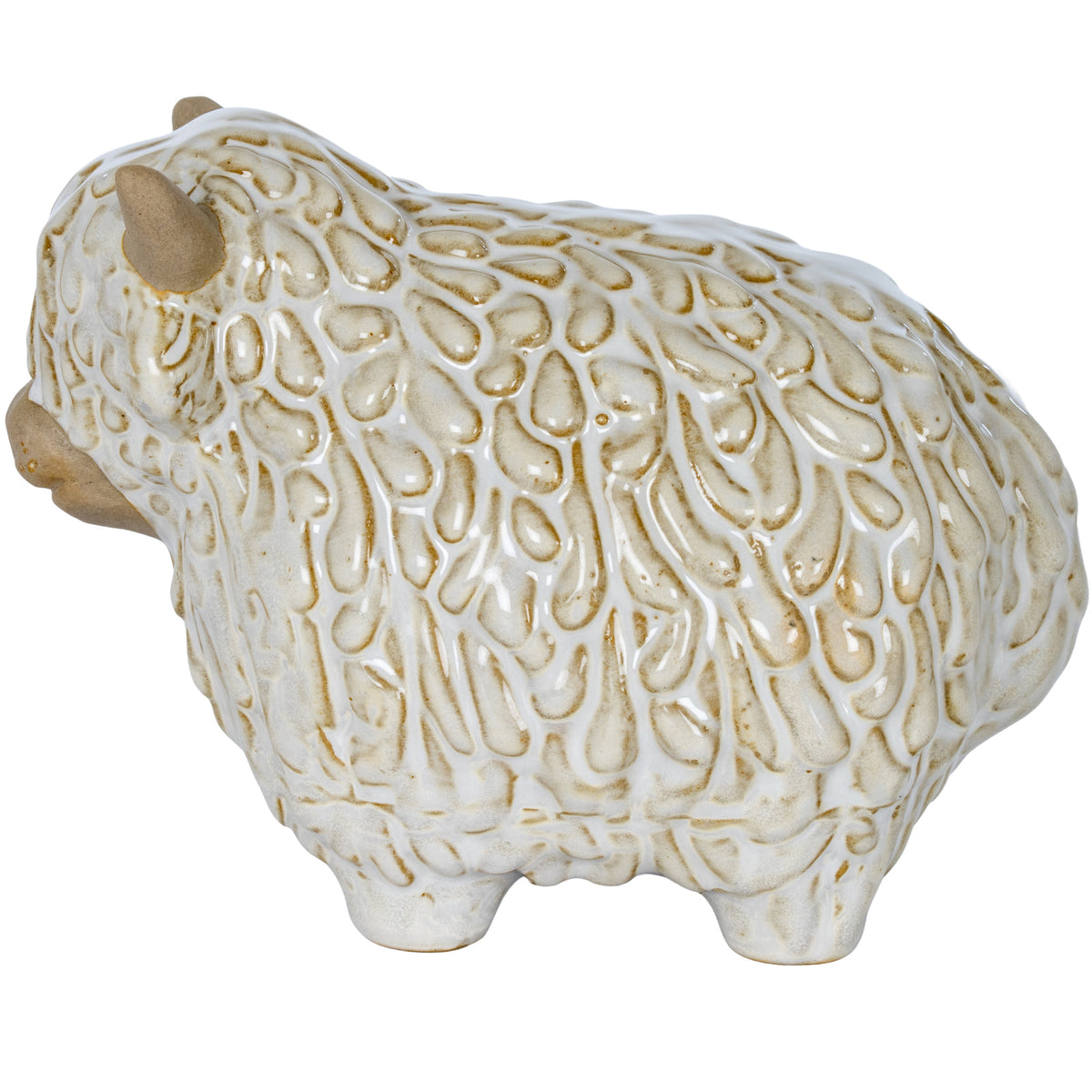 Alora Ceramic Highland Cow Planter Gazing Left