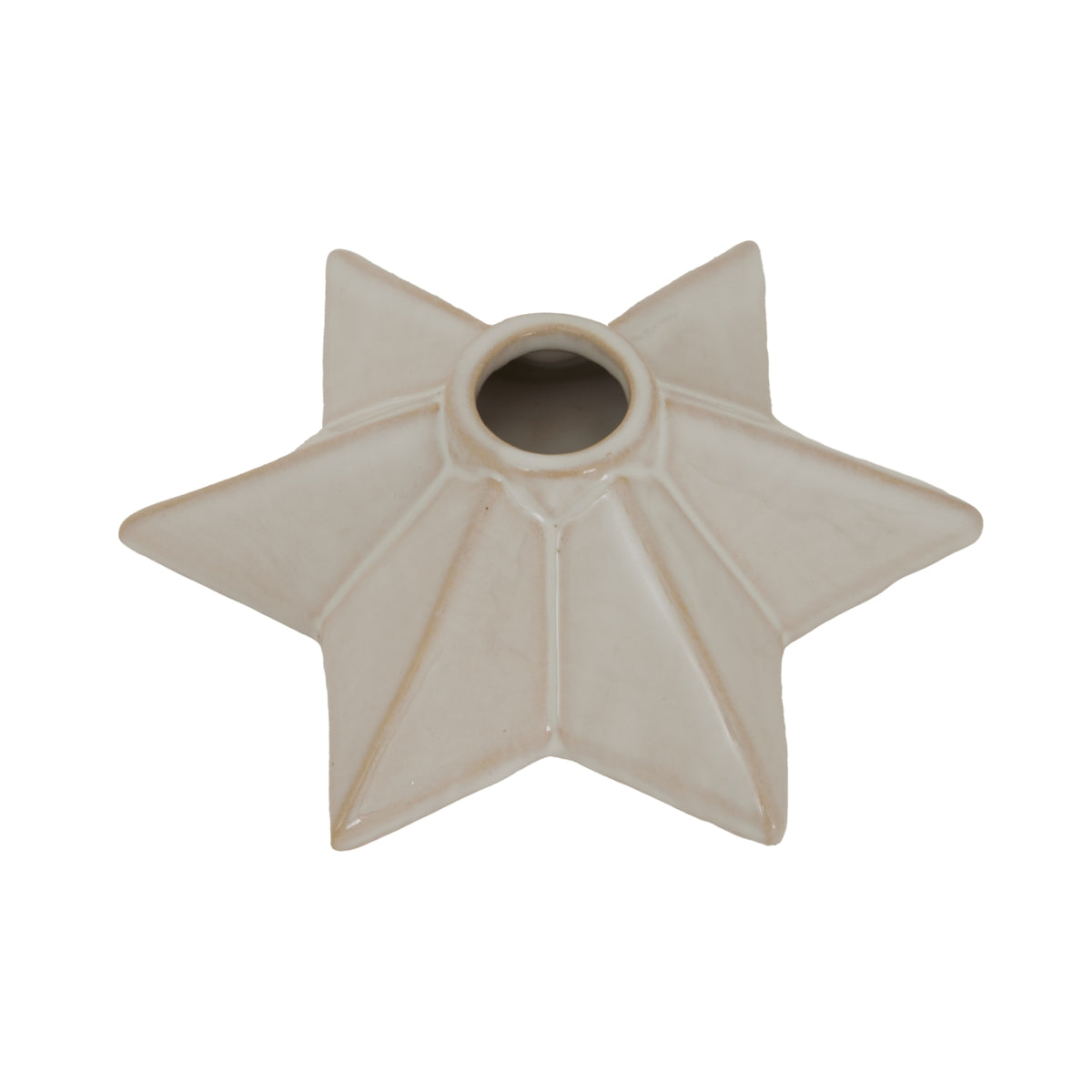 Alora Ceramic Star Candle Holder - White
