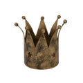 Antique Gold Crown Tealight Holder