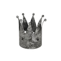 Antique Silver Crown Tealight Holder - Silver