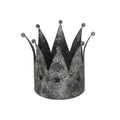 Antique Silver Crown Candle Holder - Silver