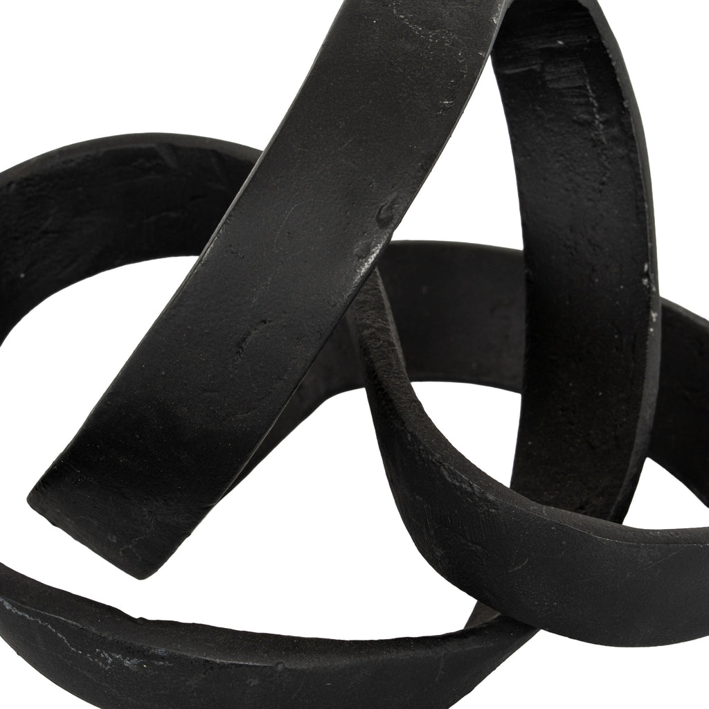Black Cast Knot Ornament - Black